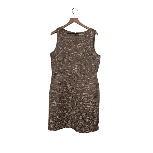 Banana Republic Womens Metallic Gold Sleeveless Sheath Dress Pockets Size 14 - Picture 1 of 8